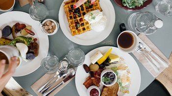 Food, Waffle, Furniture, Table, Dining Table